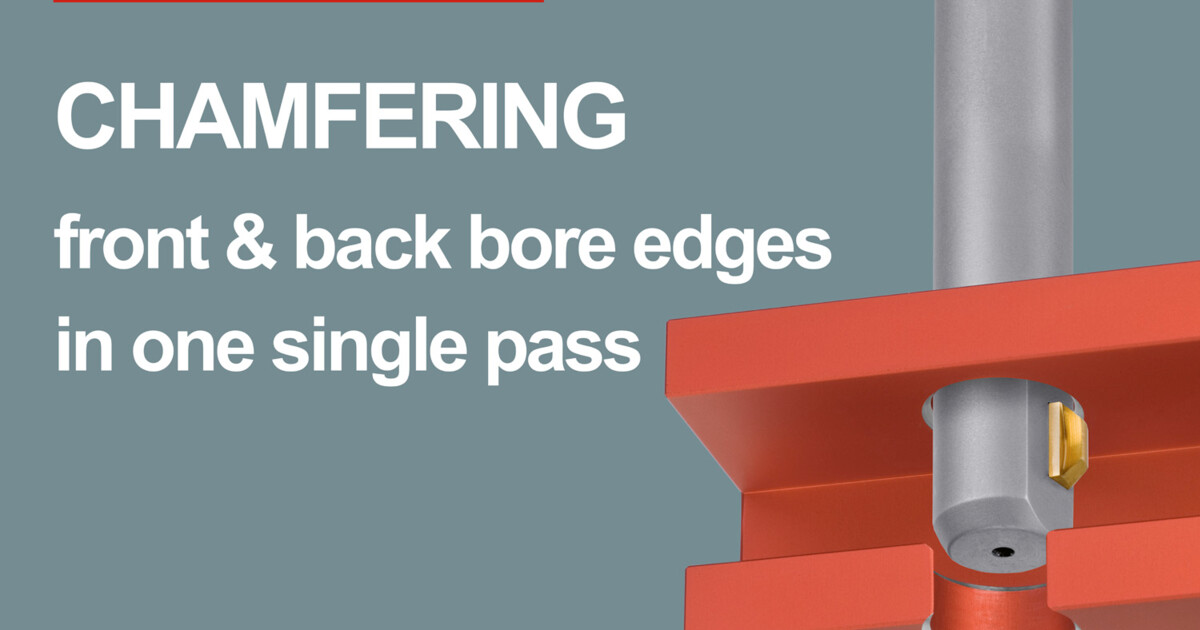 CHAMFERING front & back bore edges in one single pass Heule Werkzeug AG